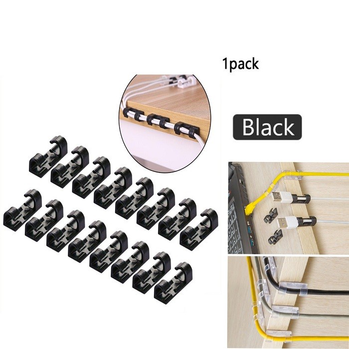 Penjepit Kabel Klip Kabel Organizer Pengikat Kabel Cable Clip Kecil