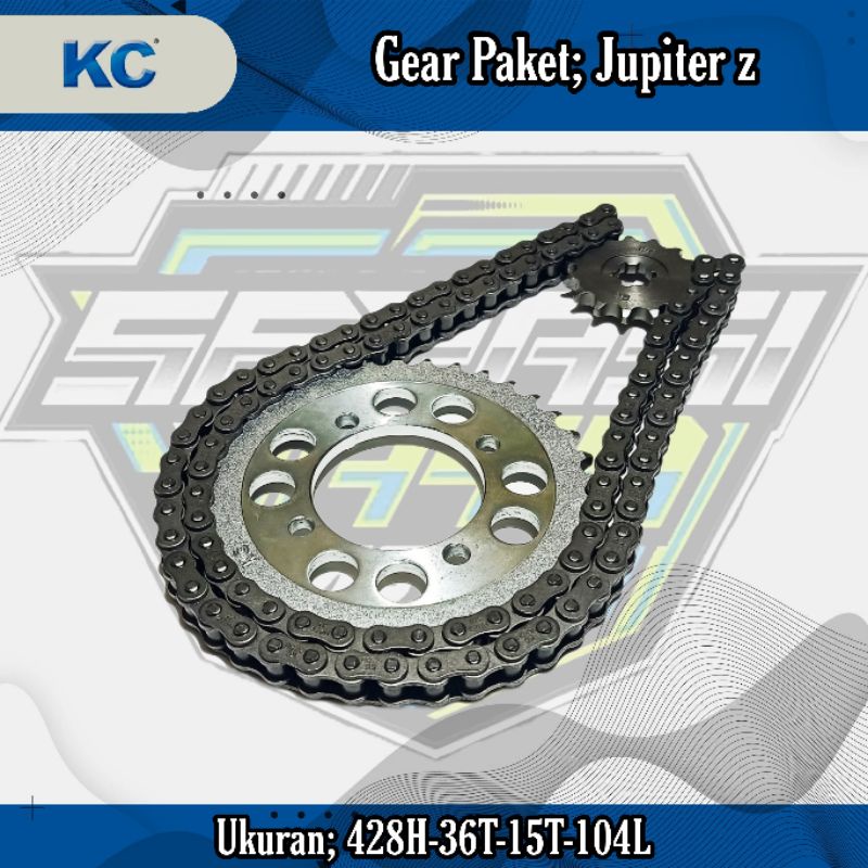 KC GEAR PAKET JUPITER Z (428H/15T/36T/104L)