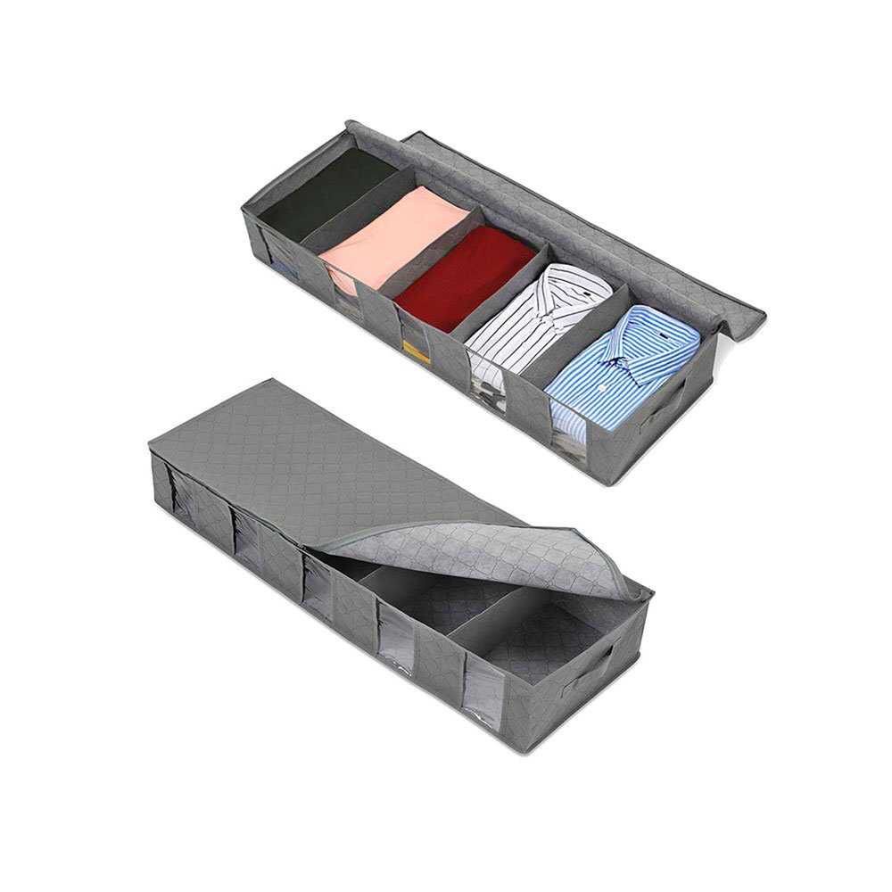 Rak Pakaian Baju Minimalis Rak Baju Celana Gantung Multi Slot Minimalis Folding Storage Box 97 x 33 x 15cm