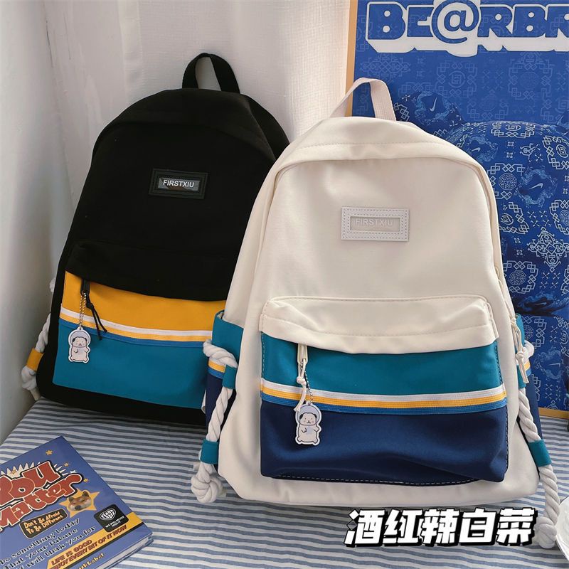 ♚┇Tas Sekolah Wanita Versi Korea In Niche Desain Sastra Ransel Jepang Liar Retro Siswa SMA Ransel Tahan Air