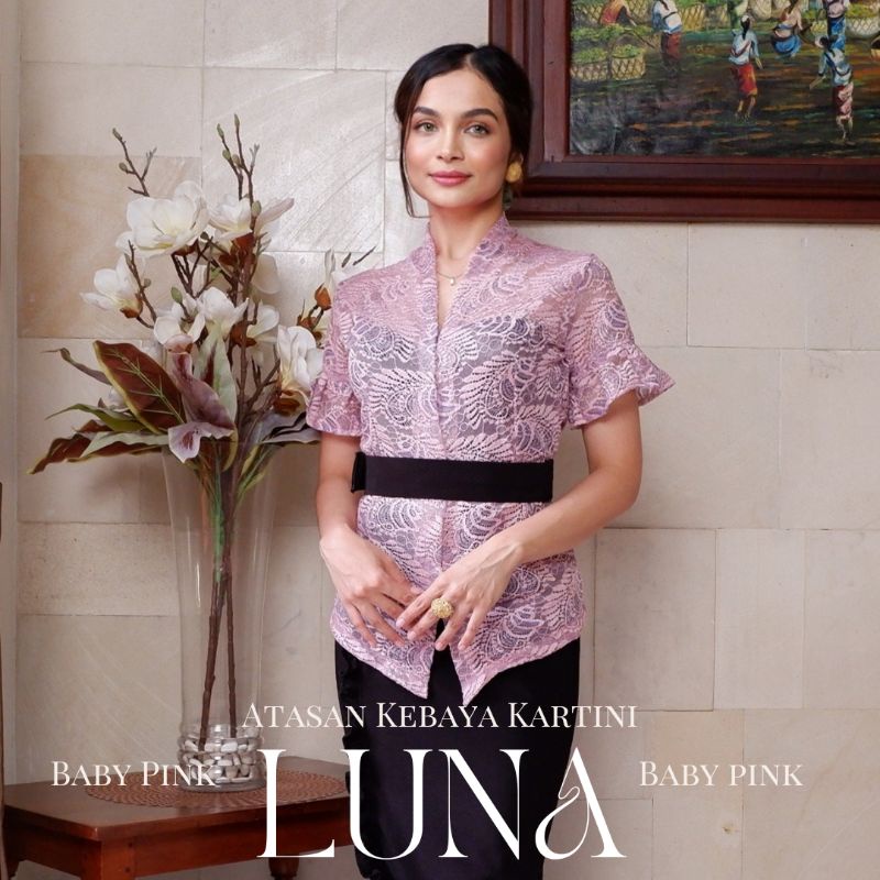 Atasan Kebaya Modern Kartini Lengan Pendek Krinkle Luna