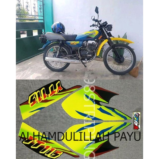 STIKER STRIPING LIS STANDAR ORI YAMAHA  YT115 YT 115 HIJAU POLET