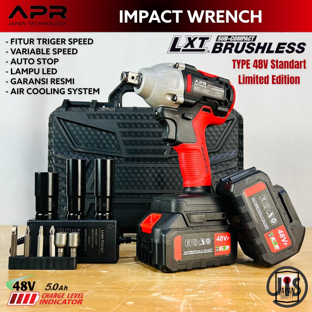 Jual APR 48V 400NM Impact Wrench JAPAN TECHNOLOGY Limited Edition Red