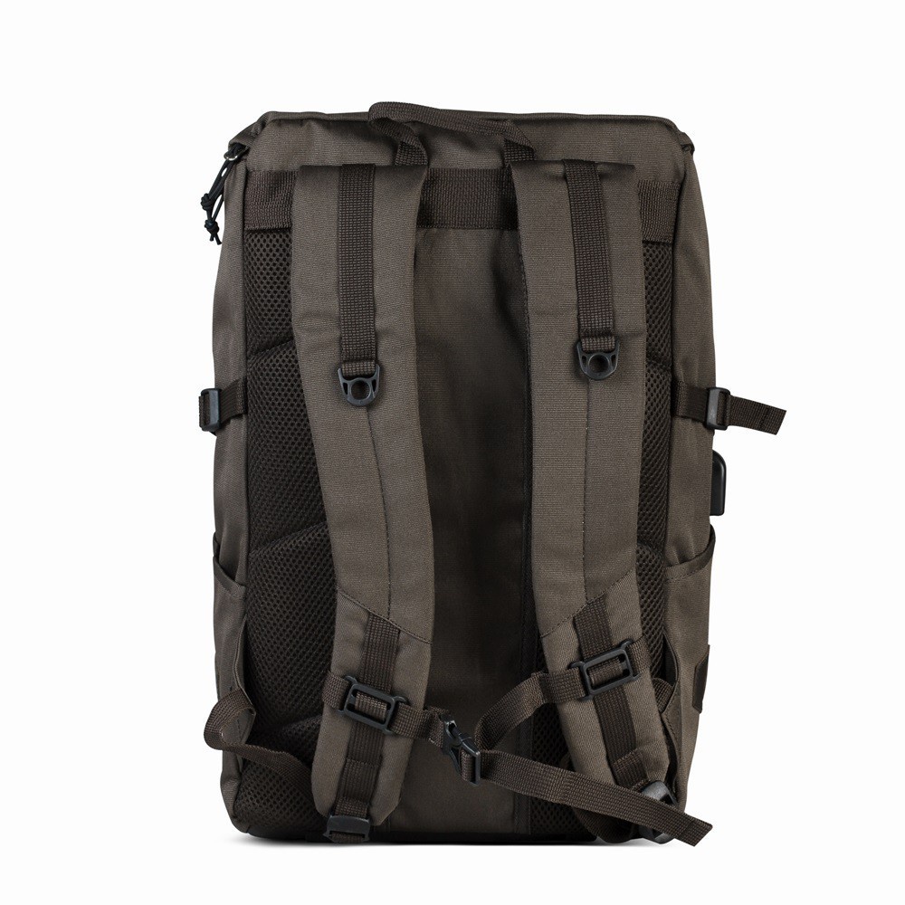 GALARDO BROWN ORIGINAL x ATVA ATVA Tas Ransel Casual Coklat Pria Daily Backpack Kuliah Kampus Kerja Kantor Sekolah SMA SMK Remaja Dewasa Tas Punggung Laptop Ukuran Besar 14 15 16 Inch Bagpack Distro USB Charger Premium Outdoor Travel Traveling Bag Branded