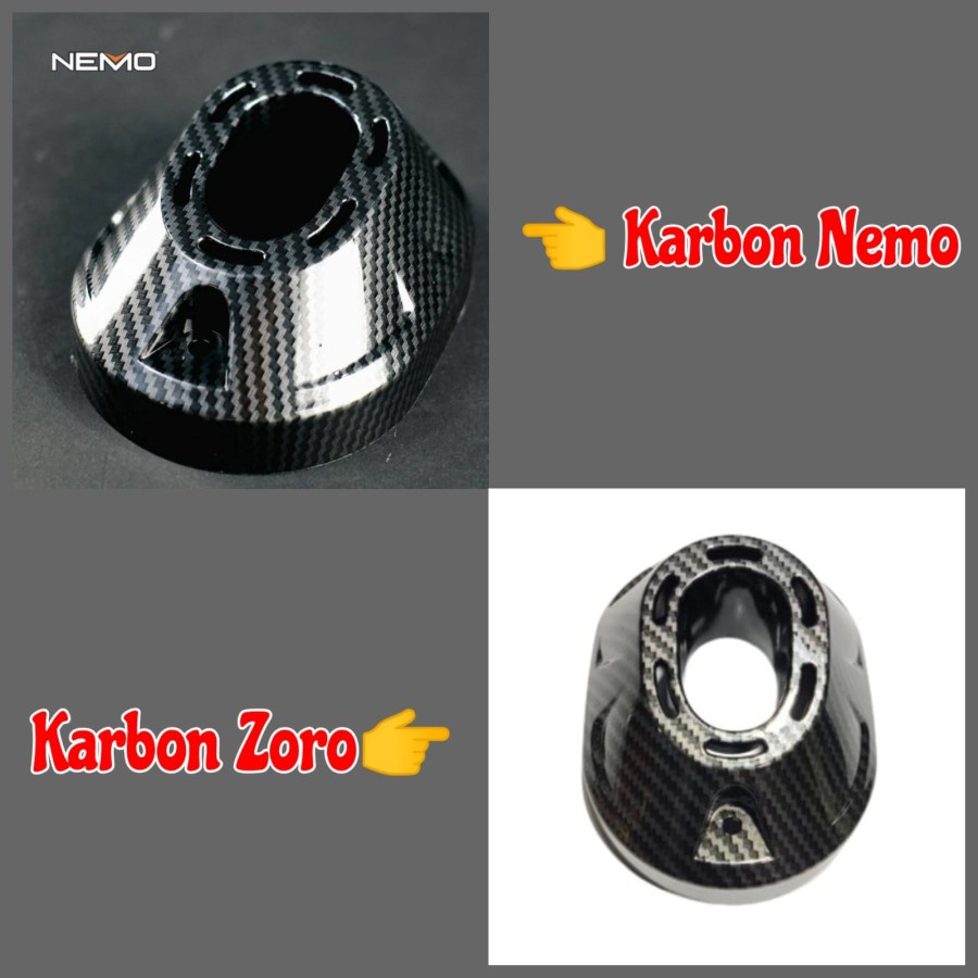 Cover Corong Atau Ujung Knalpot Honda Vario 160 New Carbon Nemo