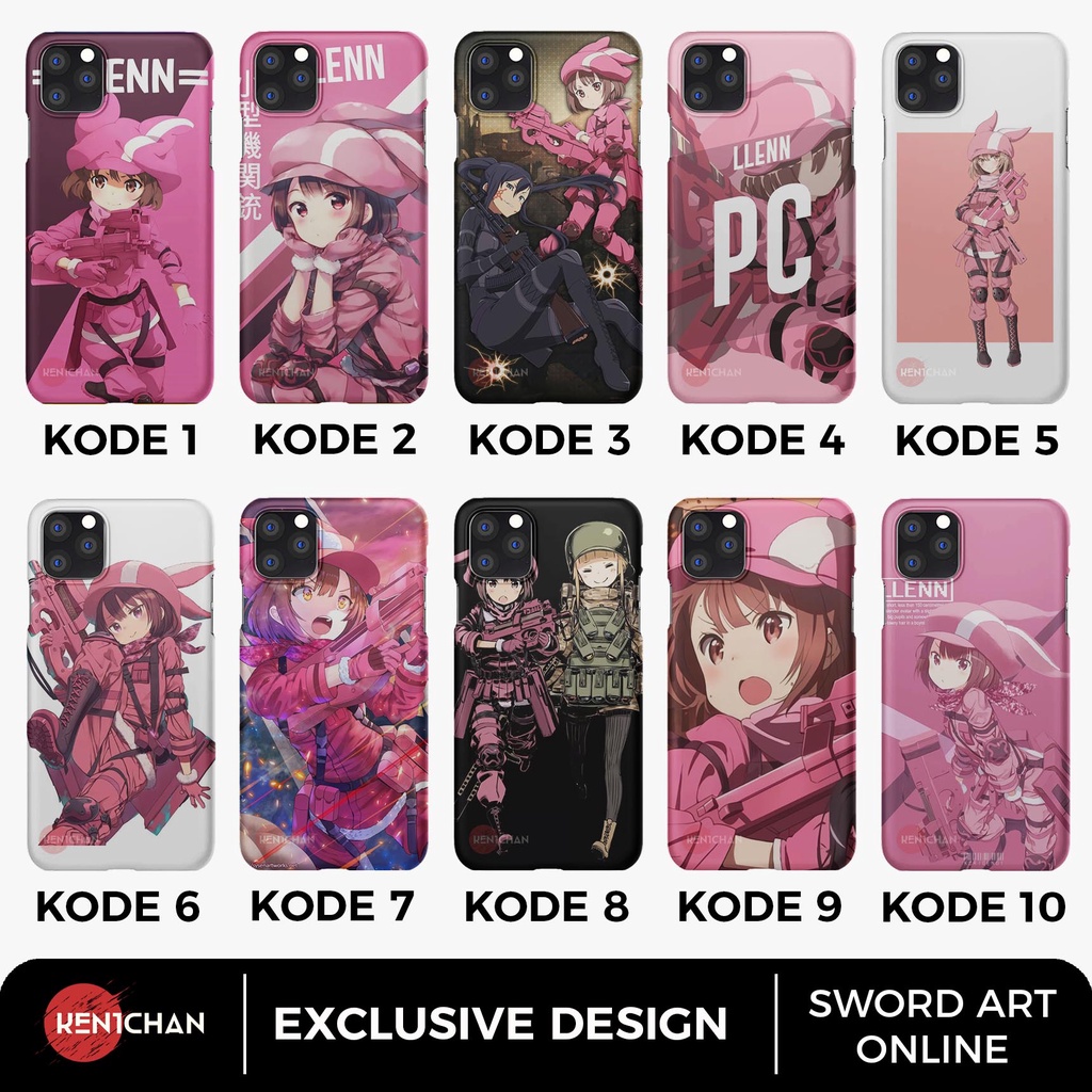 Custom Case LLENN Sword Art Online SAO Anime