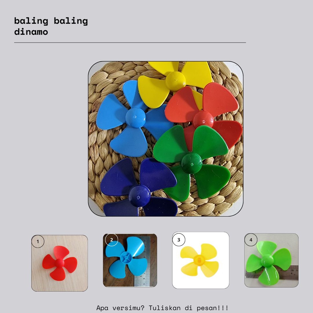 ❤stromapabelliubayer❤Baling Kitiran Kipas Dinamo Layangan Mainan Angin DIY / Baling-Baling Plastik /