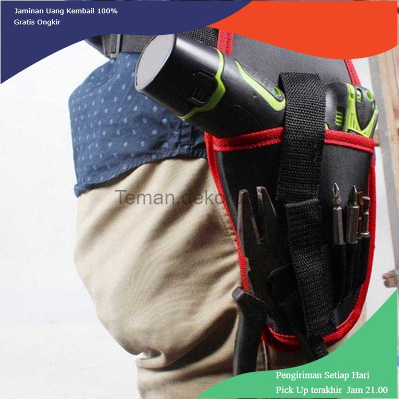 TD-PR2 Taffware Tas Pinggang Perkakas Mesin Bor Tool Bag Fanny Pack - GJ0197