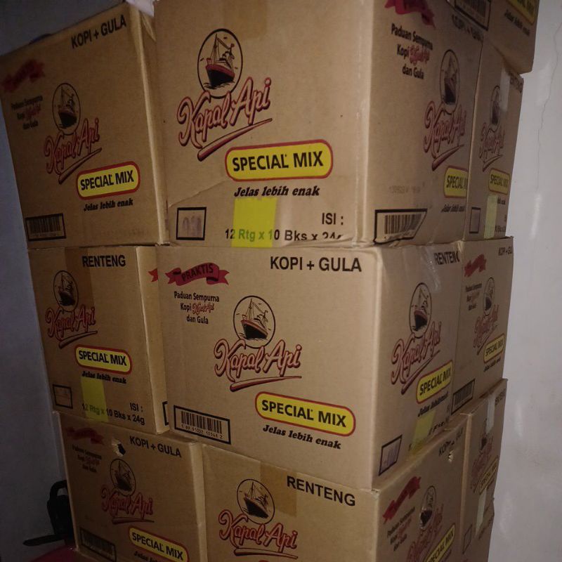

Kardus bekas kapal api 24gram bagus layak pakai ukuran 24x23x23cm