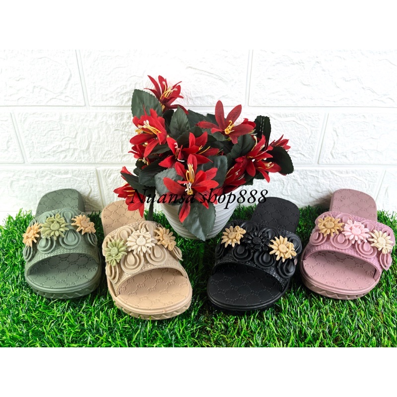 SANDAL Slip On Sandal Perempuan Bahan EVA/Karet ANTI LICIN! 010T-1 UK 30-35