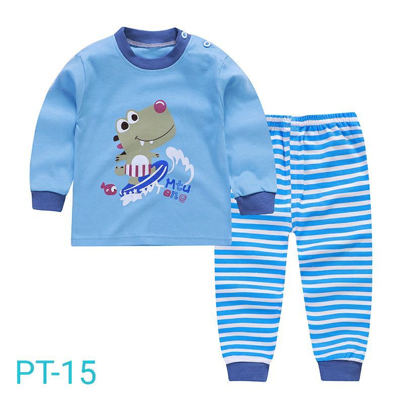 part 2 setelan piyama anak bahan kaos setelan baju tidur anak laki laki dan perempuan 2-7 tahun import