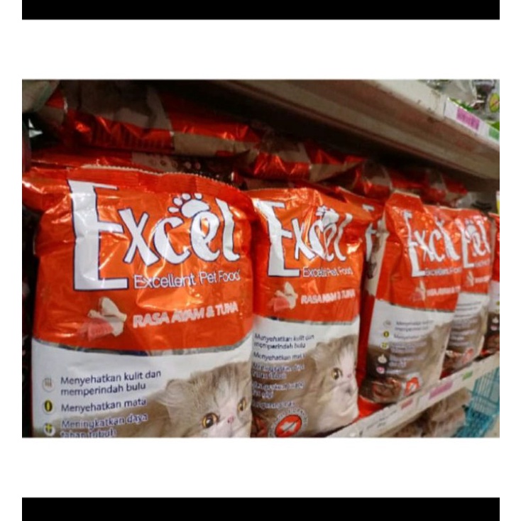 Makanan kucing promo Excel catfood paket 10kg(isi20/500gr) -Ekspedisi- makanan kicing excel catfood promo