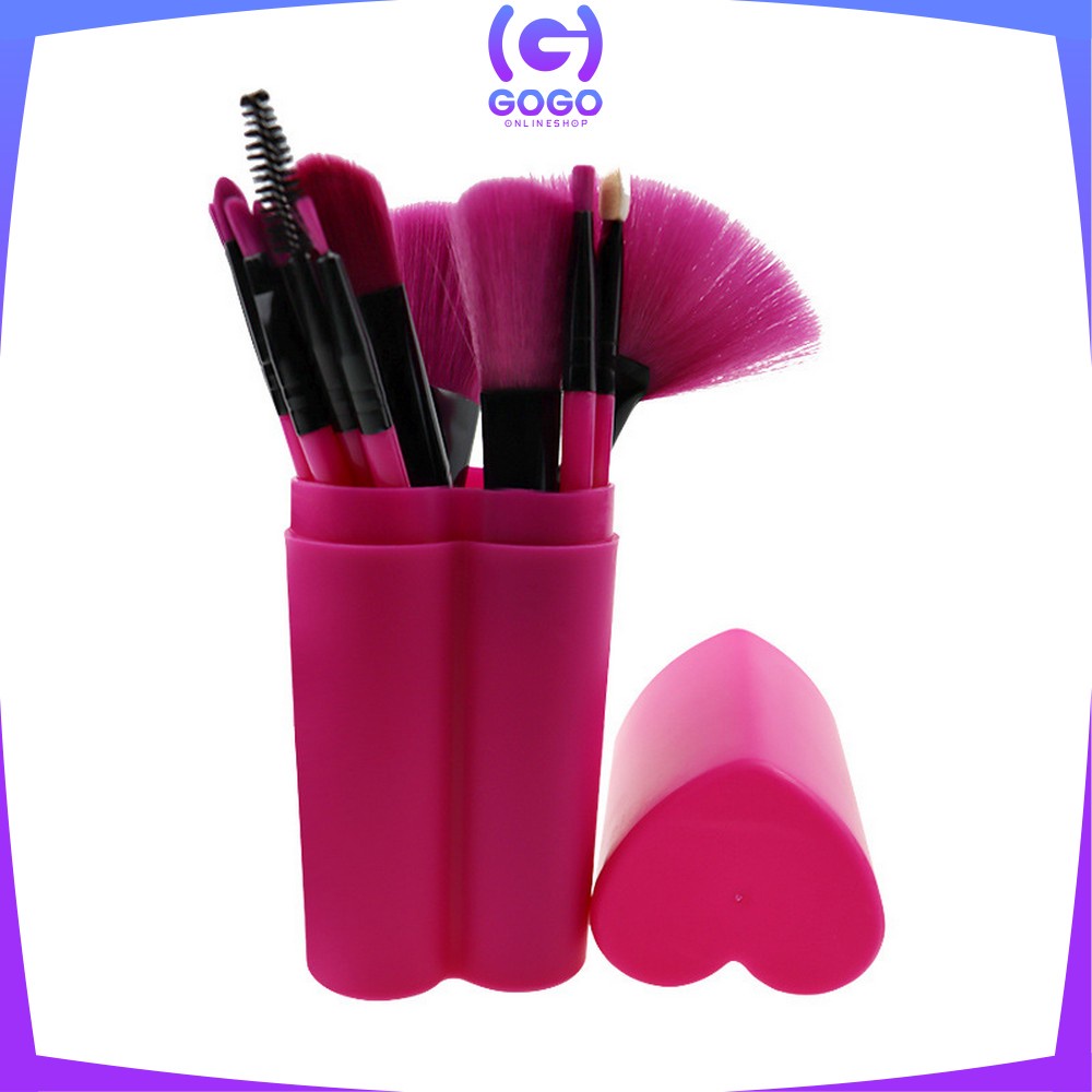 GOGO-K29 Brush Make Up Set 12IN1 Tabung / Kuas Makeup Set Kuas Alis Brush Highlighter Alat Kosmetik