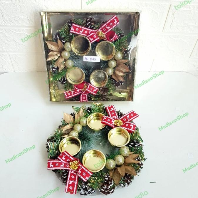 

BEST QUALITY - DEKORASI TEMPAT 4 LILIN DOA ADVEN MURAH HIASAN NATAL KADO NATAL PINUS