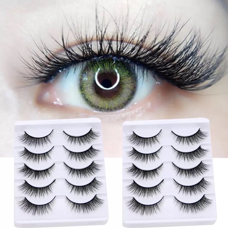 F126 - 5 PASANG 3D Lashes Natural False Eyelashes Dramatic Volume Lashes Eyelash Extension Makeup