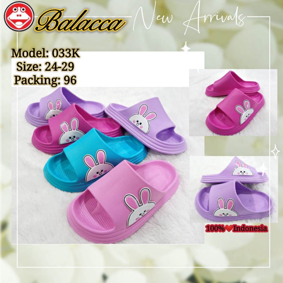 Sandal Selop Anak Perempuan Bantal Motif Karakter Kelinci Murah Terbaru Balacca BC-033 24 25 26 27 2