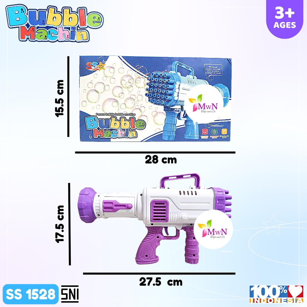 MWN Mainan Bubble Bazooka Launcher Machine 32 Lubang SS1528