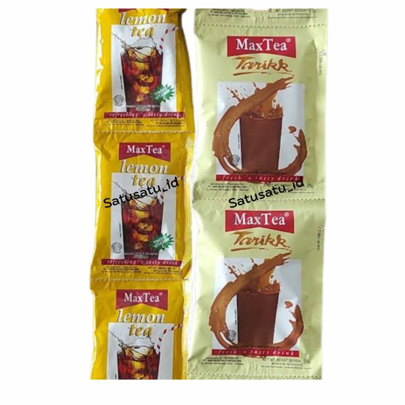 

Max Tea Teh Tarik - Max Tea Lemon Tea Renceng (5 Sachet)