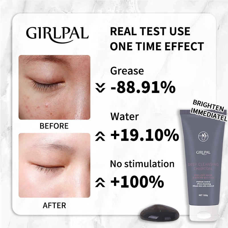 ✨ AKU MURAH ✨ GIRLPAL Charcoal Blackhead Remover Mask 100g / Peel Off Masker Wajah ​Hidung