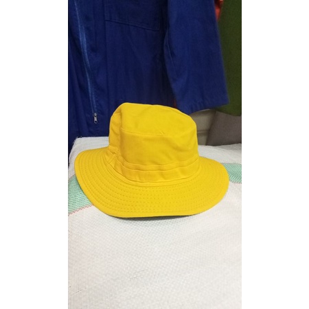 topi rimba Kuning polos