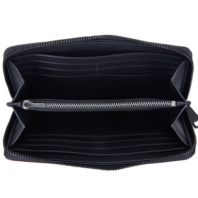 DOMPET COACH LONG WALLET ZIPPER - ORIGINAL 100% - SMALL TAG BLACK