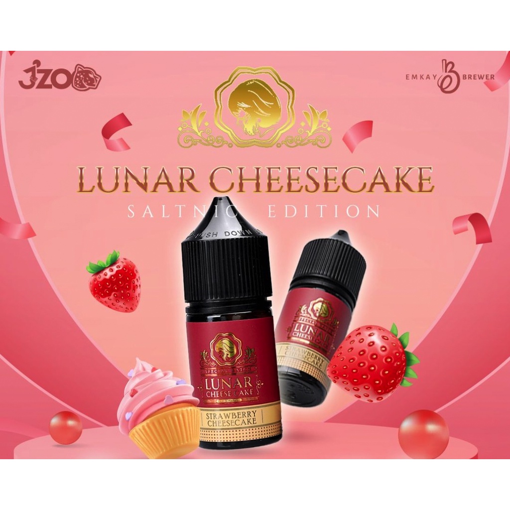 LIQUIDS LUNAR CHEESE CAKE STRAWBERRY CHEESECAKE SALT 30ML 30MG