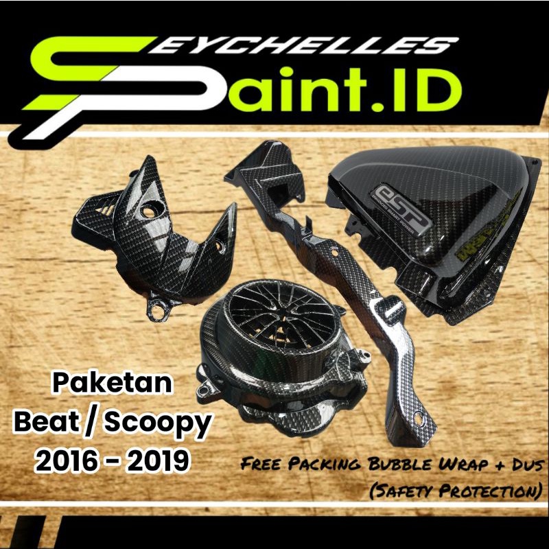 Paket Carbon Honda Beat Scoopy  eSP 2016 - 2019 Motif Kevlar