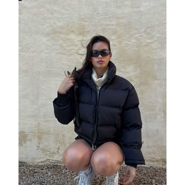 Jacket winter Cropp wanita / puffer crop jacket