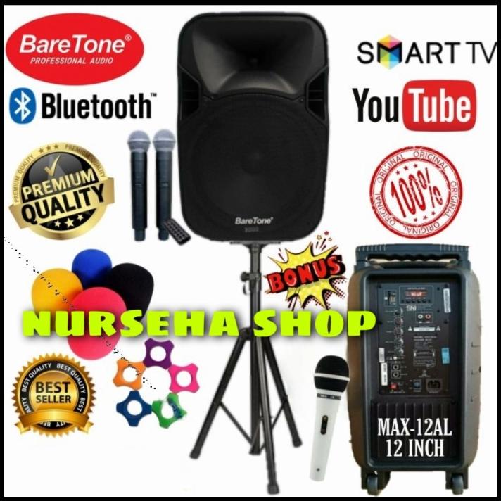 Speaker Portable Meeting Wireless Baretone 12 Inch Max12Al Bluetooth