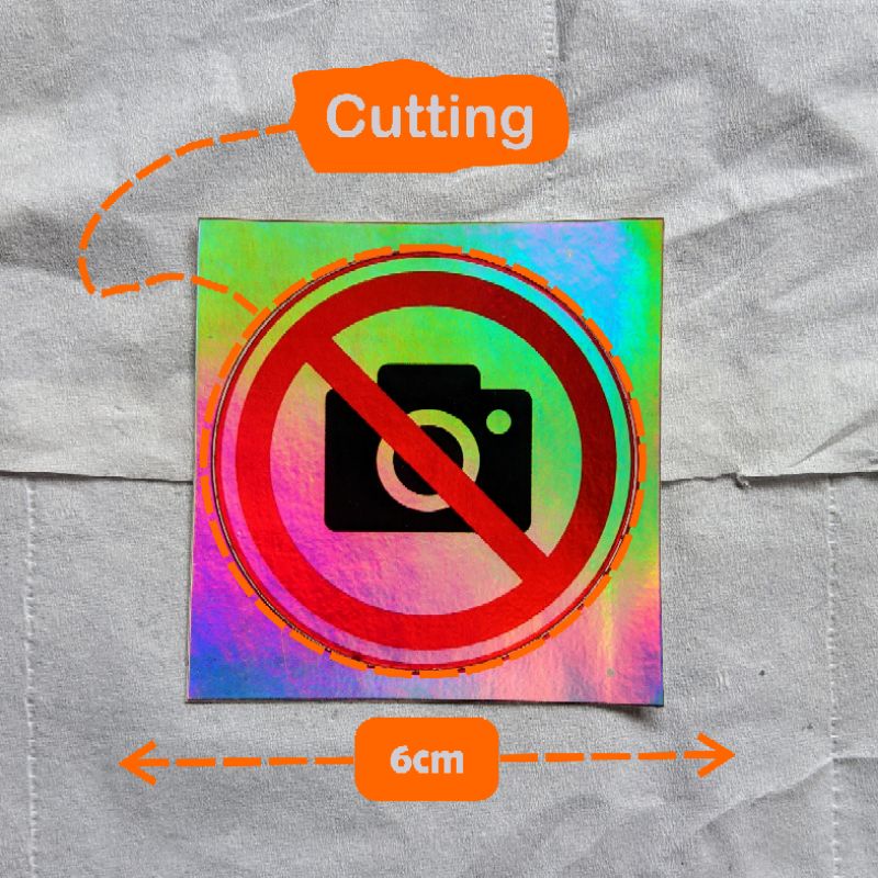 

STIKER DILARANG KAMERA POTRET HOLOGRAM LAMINASI CUTTING