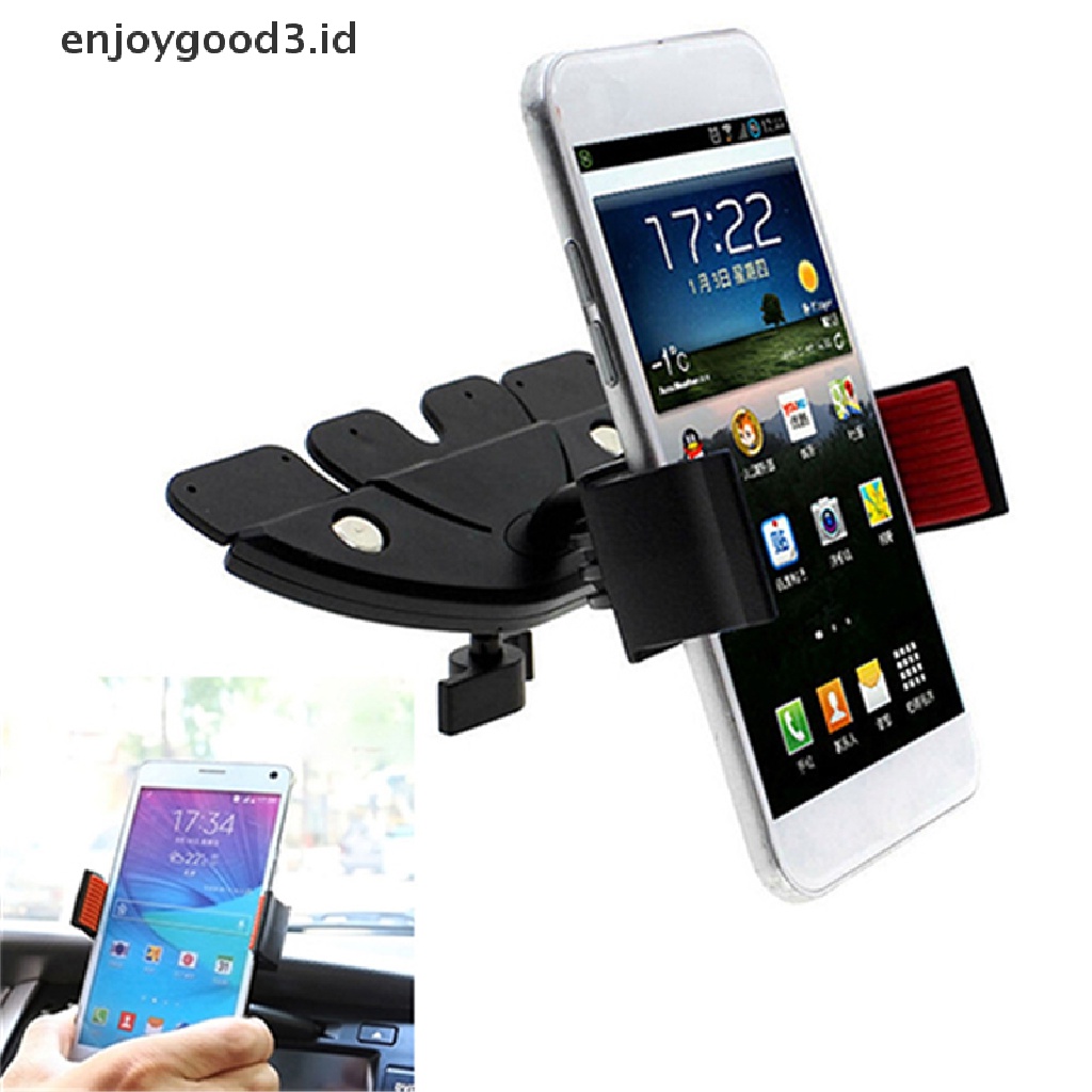 ^ Rready Stock ^ 360 Derajat° Stand Holder Slot CD Mobil Untuk iPhone / Samsung / Smartphone / GPS