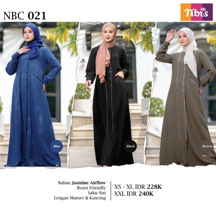 Gamis Nibras NBC 021 Terbaru / Gamis Dress Maxy / Fashion Muslim Nibras