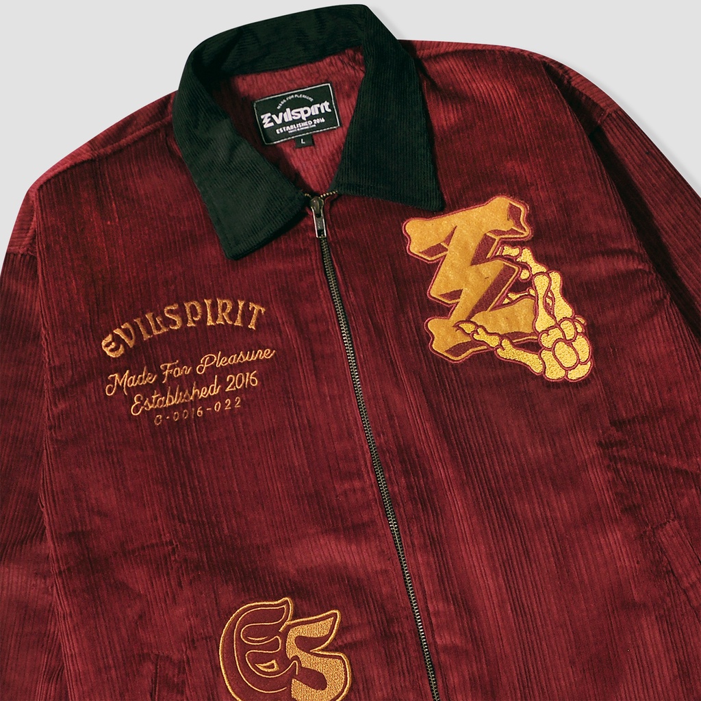 EVILSPIRIT JAKCET CORDUROY - MESTIZO MAROON UNISEX