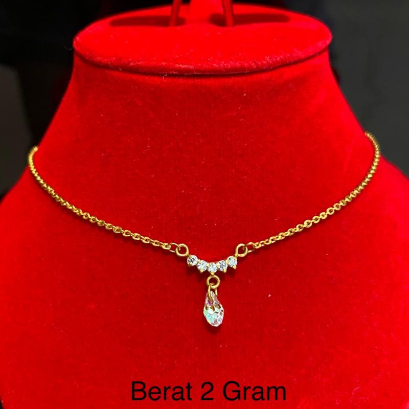 Kalung Anak Emas Muda Berlian Putih 2 Gram
