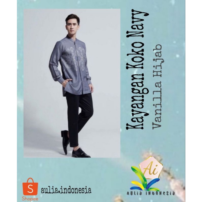 SIAP KIRIM KAYANGAN KOKO NAVY SIZE S BY VANILLA HIJAB