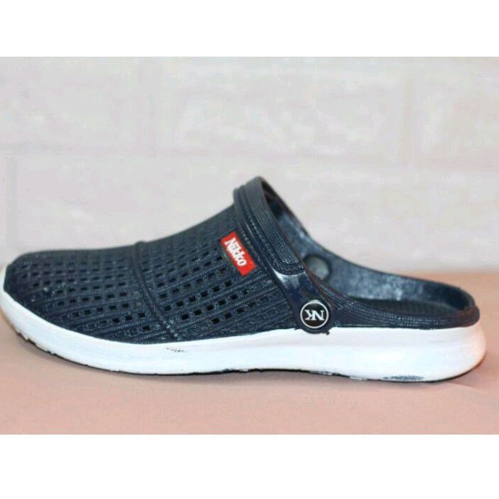 Nikko 8151 - Sepatu Sendal Karet Pria Dewasa Tali Belakang Anti Air Size 38 -42