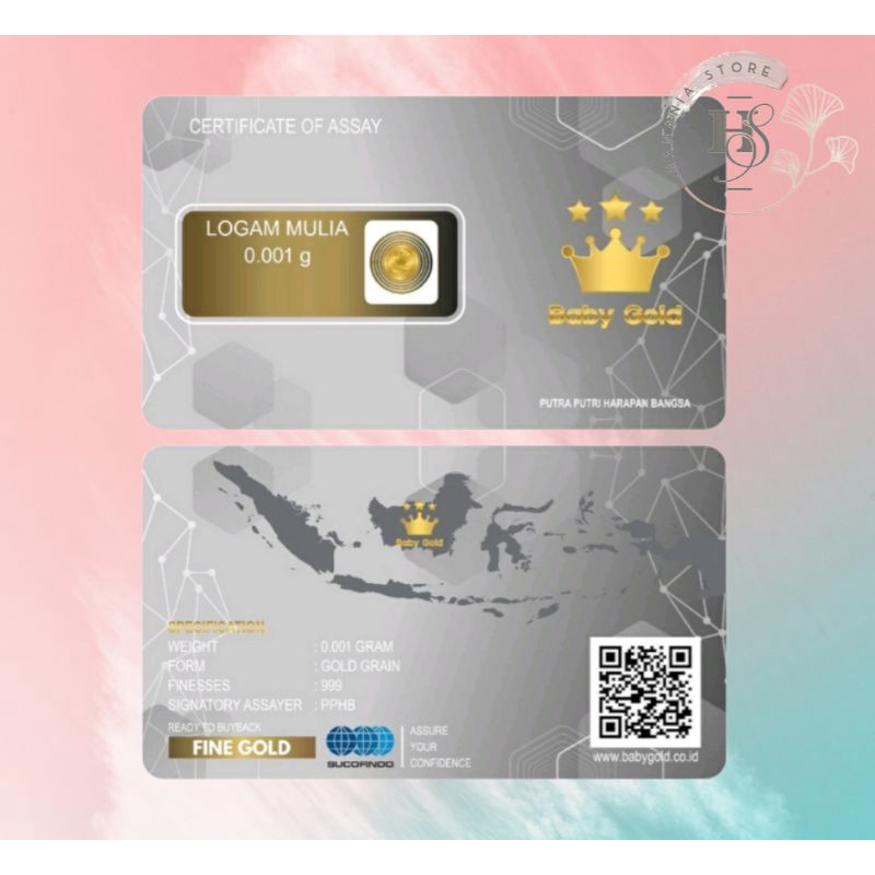 Baby Gold Logam Mulia 0,001gr