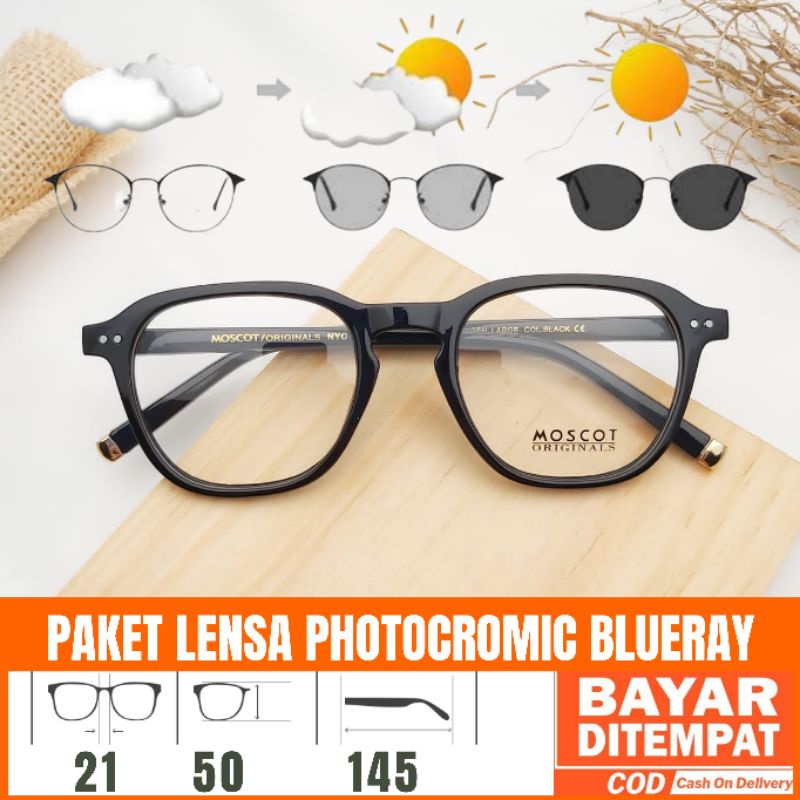 Paket Kacamata CB LEMTOSH LARGE Lensa Antiradiasi Photocromic Blueray