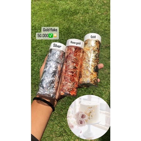 

Gold Flake Hiasan Dekorasi Kue Makanan