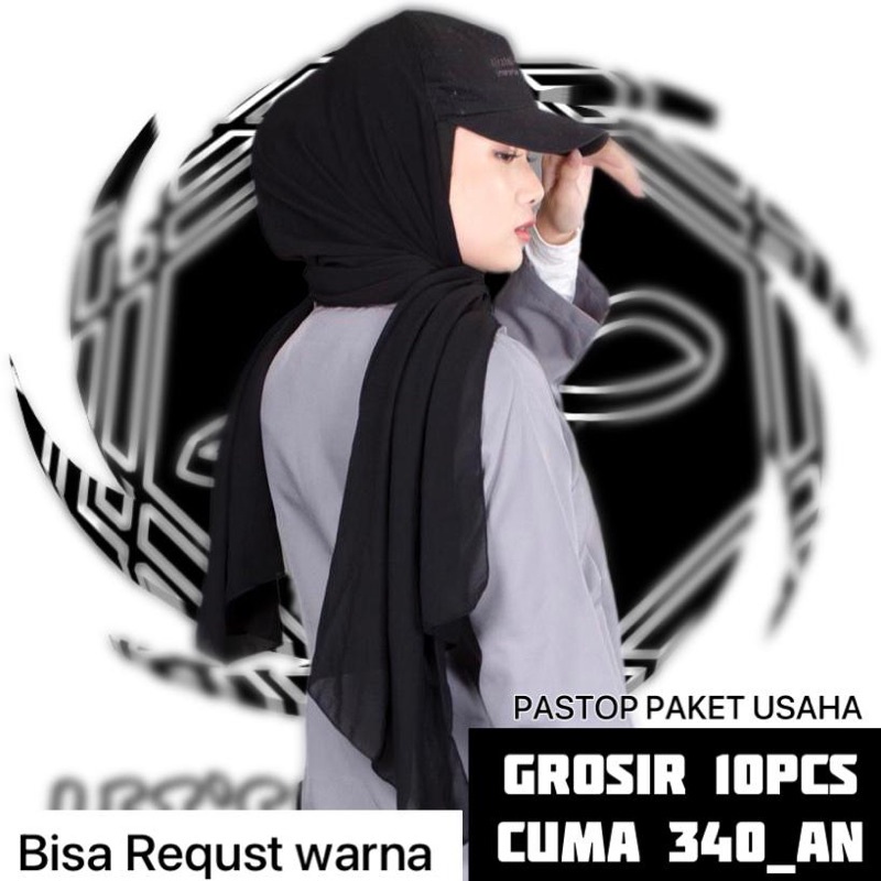 PASTOP GROSIR/PASHMINA TOPI 10PCS/PASHMINA 2 IN 1 CUP/PAKET USAHA