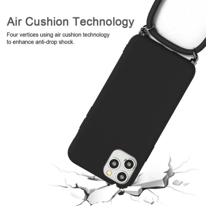 Redmi Note 11 / Redmi Note 11 Pro Soft Case Rubber Anti Noda Lanyed Tali Gantung