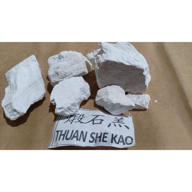 

10 G 50 GR 100 GRAM 煅石膏 DUAN SHI GAO CIOKO PROCESSED GYPSUM FIBROSUM BLOCKS