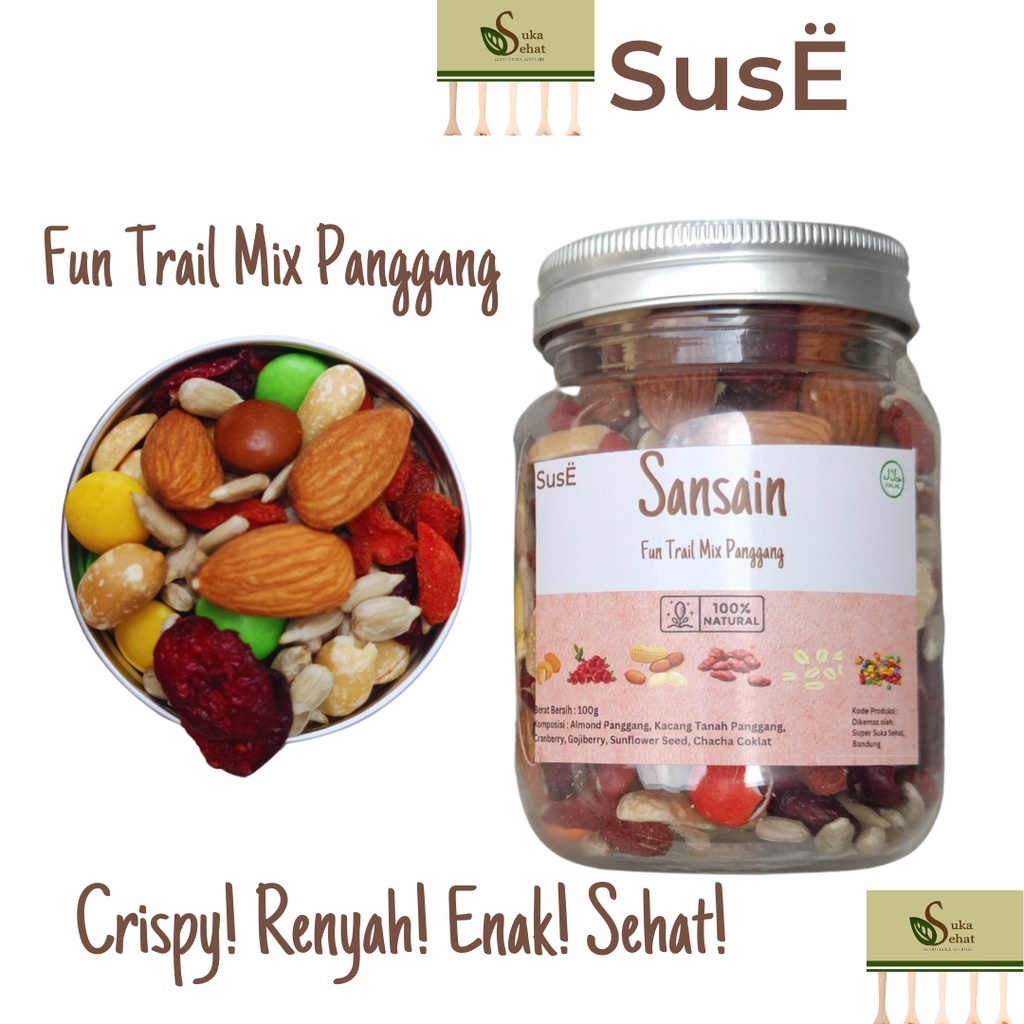 

SUSE Sansain Fun Trail Mix Panggang Sarapan Sehat Cemilan Diet Enak