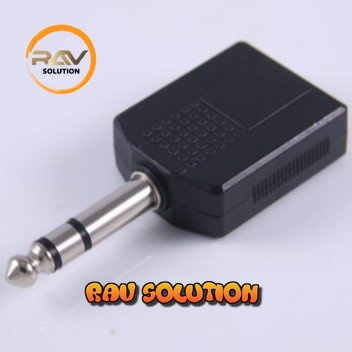 SKU-1053 KONEKTOR Y SPLITTER 6.5MM MALE TO 2 FEMALE 6.5MM / ADAPTER