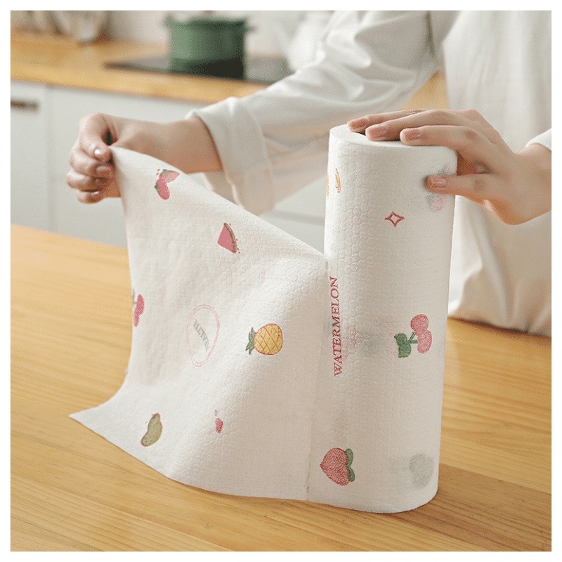 ANG TISU KAIN LAP DAPUR ROLL MOTIF 20X25CM DAN 20X20CM /  KAIN LAP TISSUE ANTI MINYAK GULUNG SERBAGUNA