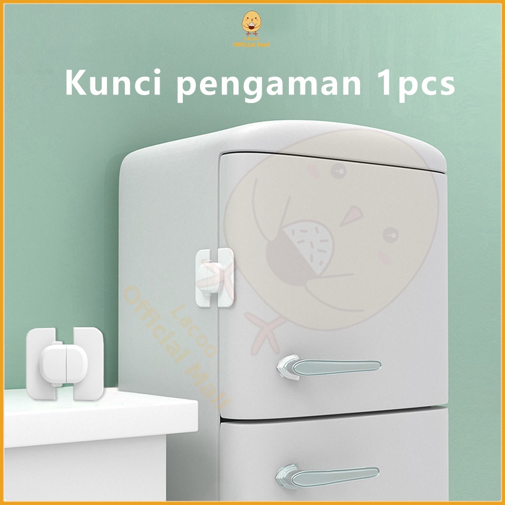 Lacoo Kunci kulkas pengaman anak terbaik Pengunci Pintu Laci Safety lock