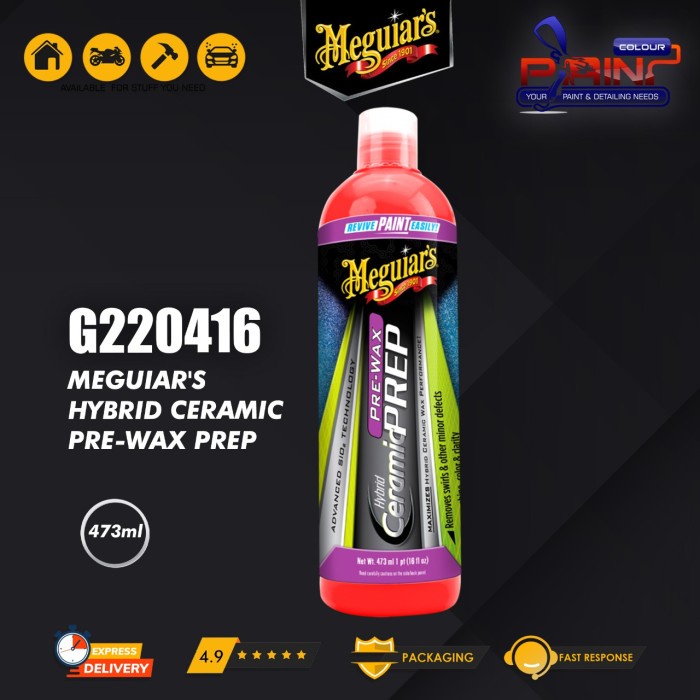 Meguiars Hybrid Ceramic Pre Wax Prep 473ml, 2in1 Polish + Semi Coating