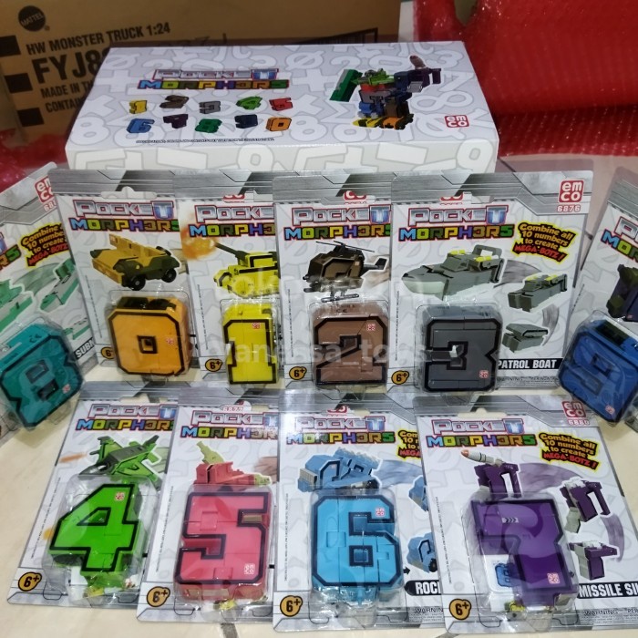 Pocket Morphers 1 Set Angka 0-9 Original Emco