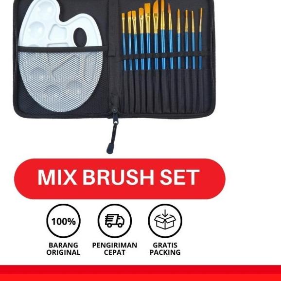 

Art Brush Set Alat Lukis Kuas Cat Air Minyak Acrylic Joyko BRS-7