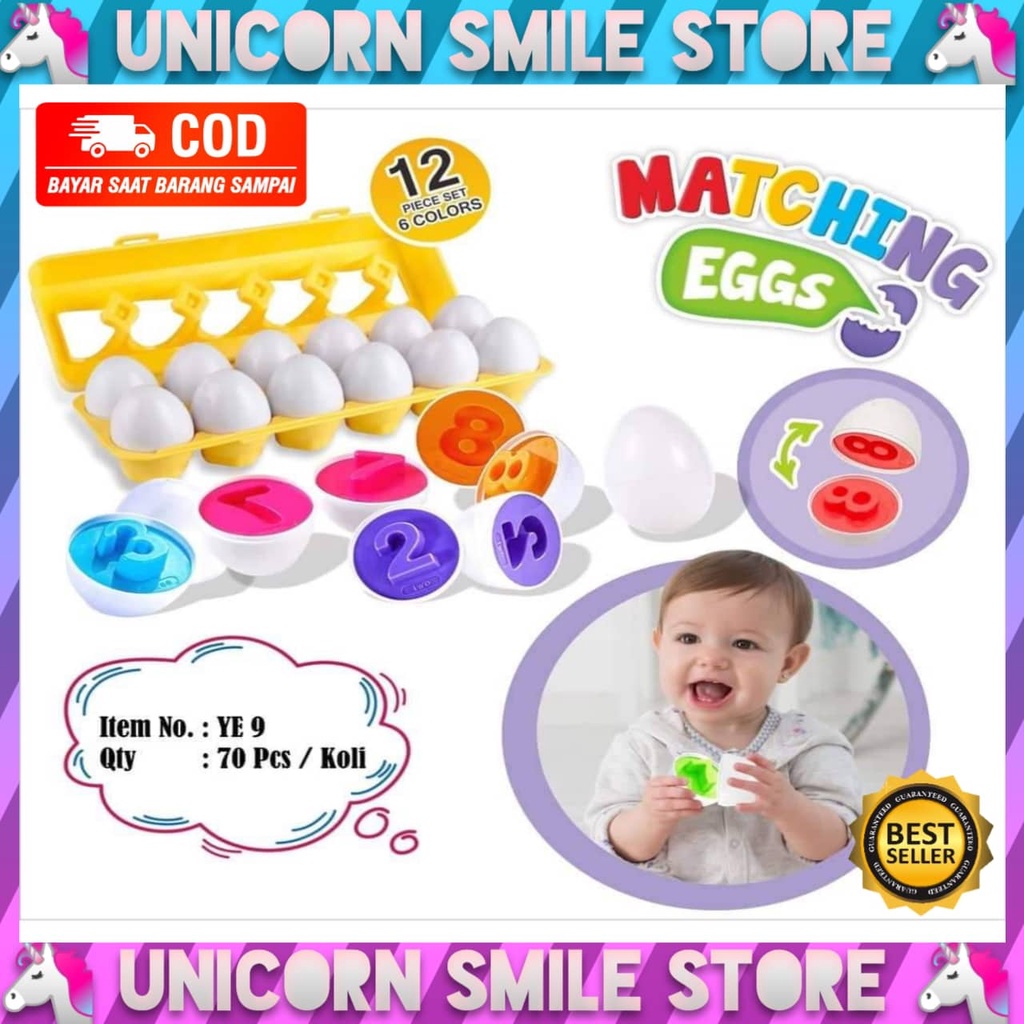 Mainan Anak Edukasi Matching Egg Toys / Mainan Anak Telur Angka Mencocokkan Angka Dan Warna Promo Termurah Cod